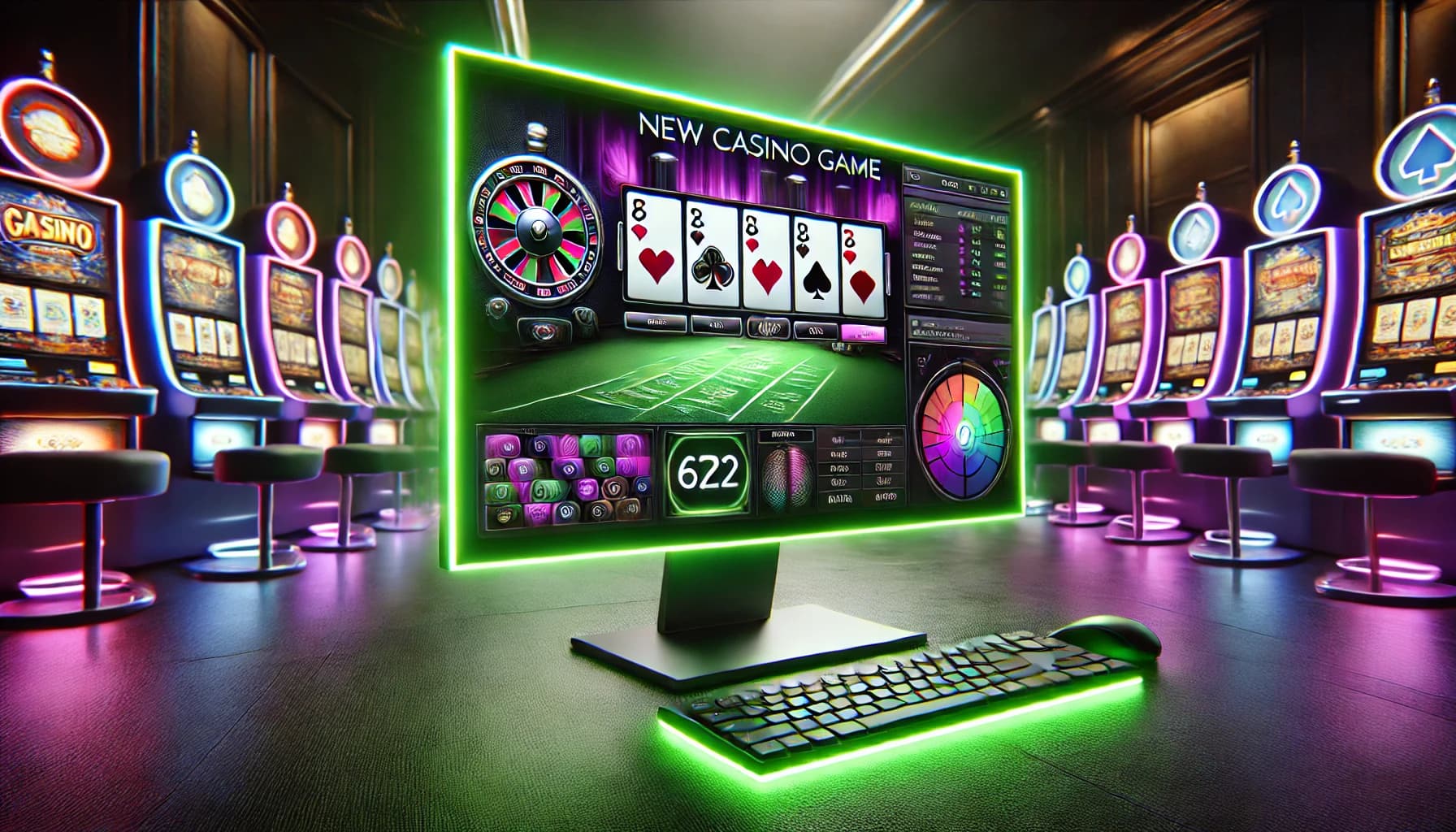 High-tech new casino game on computer